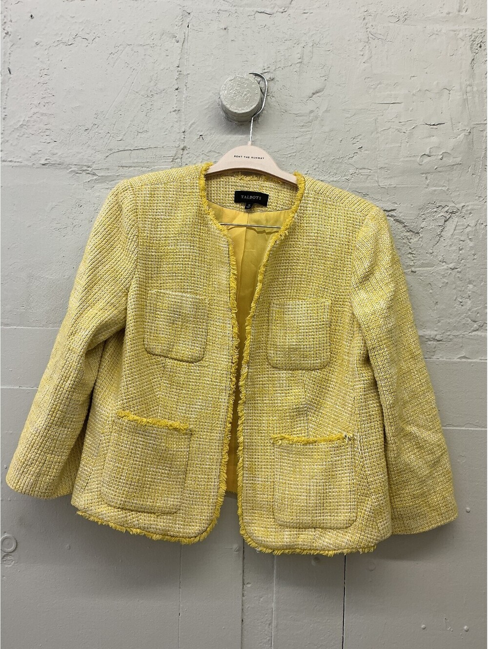 Talbots Women's Classic Yellow Tweed Jacket